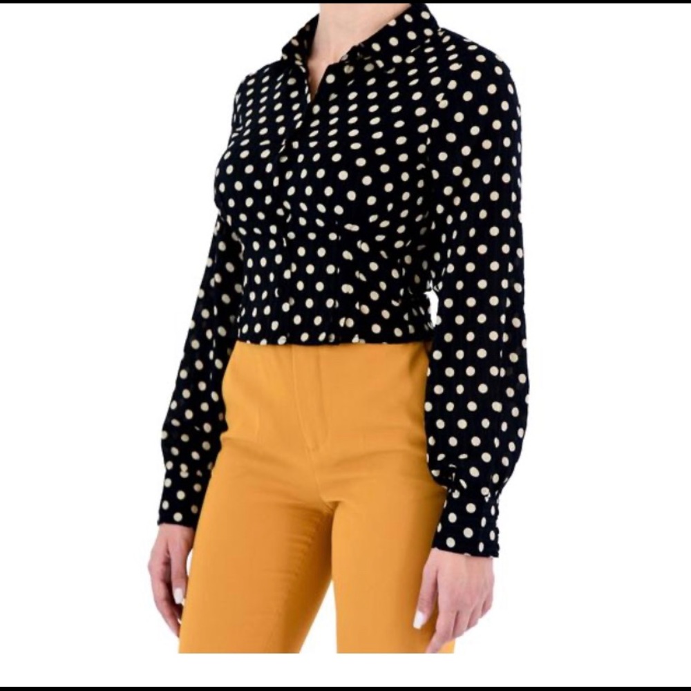 Polka dot out going top